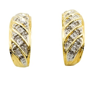 9ct gold Diamond Drop Earrings